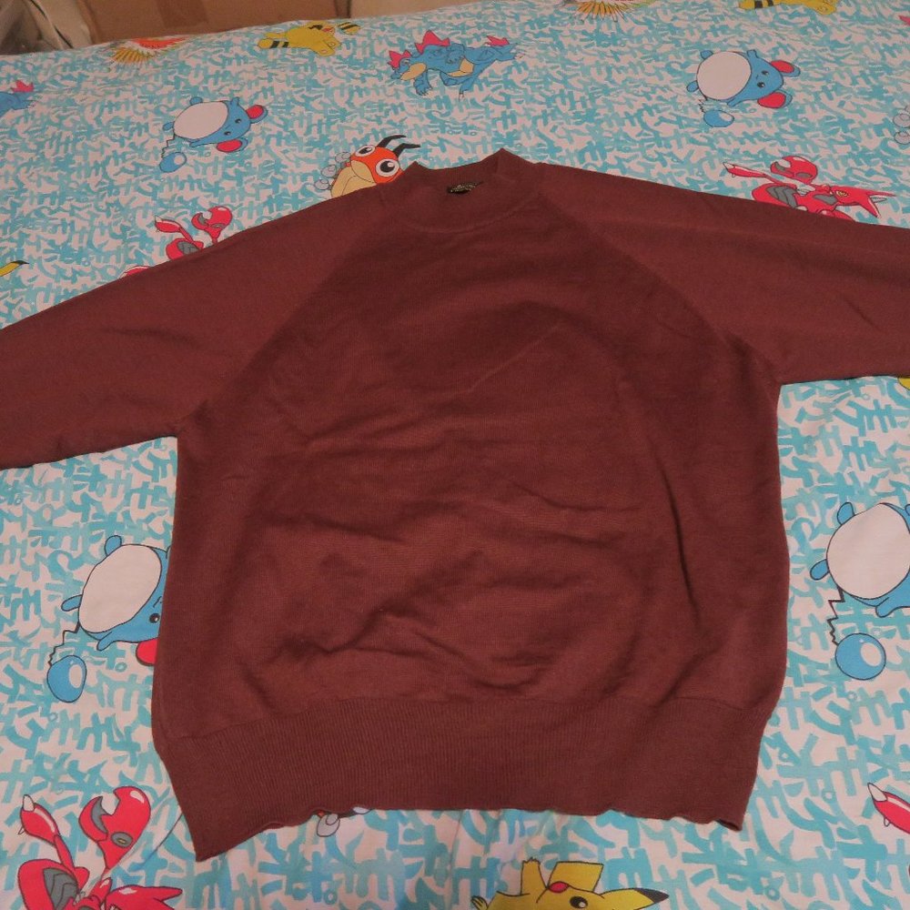 VTG 60s Virany Acrylic Wool Blend Turtleneck Mock Sweater Size 2XL Brown Hungary